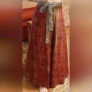 Reversible SILK OSFA Wrap Skirt